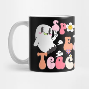 Spooky Teacher Groovy Halloween English New Language Mug